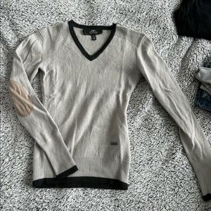 Alessandro Albanese V-Neck Sweater with Elbow Patches